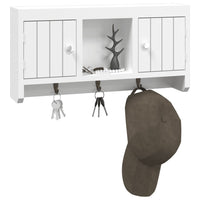Thumbnail for Schlüsselschrank Weiß 40x8,5x20 cm Holzwerkstoff & Stahl