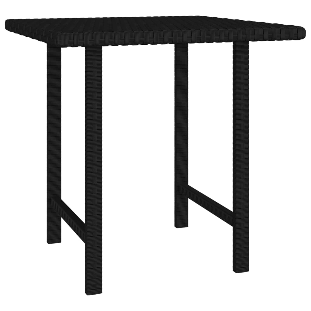 Beistelltische 3 Stk. Schwarz Poly Rattan