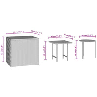 Thumbnail for Beistelltische 3 Stk. Braun Poly Rattan