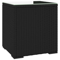 Thumbnail for Beistelltisch Schwarz 40x37x40,5 cm Poly Rattan