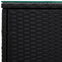 Thumbnail for Beistelltisch Schwarz 40x37x40,5 cm Poly Rattan