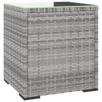 Thumbnail for Beistelltisch Grau 40x37x40,5 cm Poly Rattan