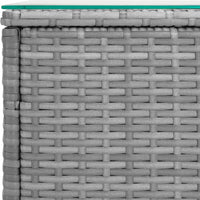 Thumbnail for Beistelltisch Grau 40x37x40,5 cm Poly Rattan