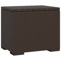 Thumbnail for Hocker mit Kissen Braun 40x30x40 cm Poly Rattan