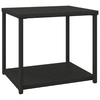 Thumbnail for Beistelltisch Schwarz 55x45x49 cm Poly Rattan