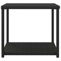Thumbnail for Beistelltisch Schwarz 55x45x49 cm Poly Rattan
