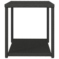 Thumbnail for Beistelltisch Schwarz 55x45x49 cm Poly Rattan