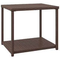 Thumbnail for Beistelltisch Braun 55x45x49 cm Poly Rattan