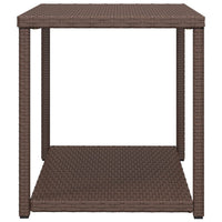 Thumbnail for Beistelltisch Braun 55x45x49 cm Poly Rattan
