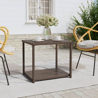 Thumbnail for Beistelltisch Braun 55x45x49 cm Poly Rattan