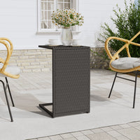 Thumbnail for C-Tisch Schwarz 40x35x60 cm Poly Rattan