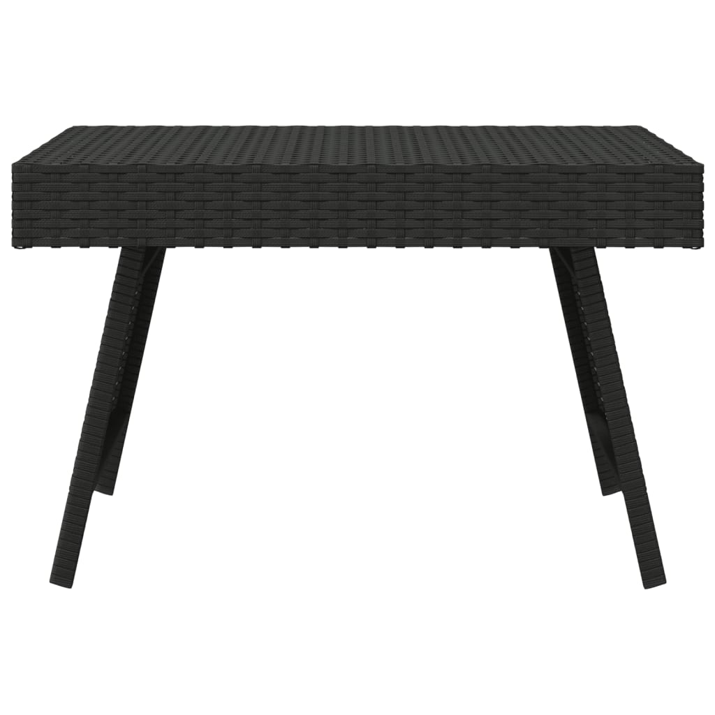 Beistelltisch Klappbar Schwarz 60x40x38 cm Poly Rattan