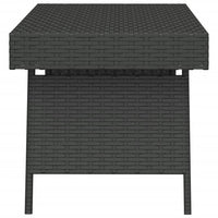 Thumbnail for Beistelltisch Klappbar Schwarz 60x40x38 cm Poly Rattan