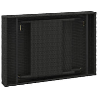 Thumbnail for Beistelltisch Klappbar Schwarz 60x40x38 cm Poly Rattan
