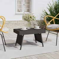Thumbnail for Beistelltisch Klappbar Schwarz 60x40x38 cm Poly Rattan