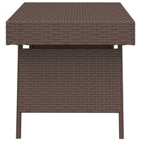 Thumbnail for Beistelltisch Klappbar Braun 60x40x38 cm Poly Rattan