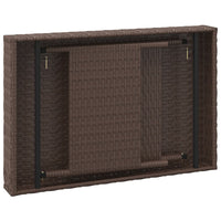 Thumbnail for Beistelltisch Klappbar Braun 60x40x38 cm Poly Rattan