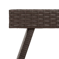 Thumbnail for Beistelltisch Klappbar Braun 60x40x38 cm Poly Rattan