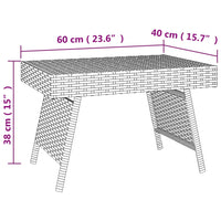 Thumbnail for Beistelltisch Klappbar Braun 60x40x38 cm Poly Rattan
