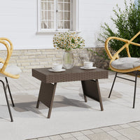 Thumbnail for Beistelltisch Klappbar Braun 60x40x38 cm Poly Rattan