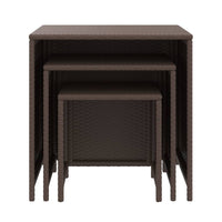 Thumbnail for Satztische 3 Stk. Braun Poly Rattan