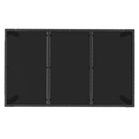 Thumbnail for Gartentisch mit Glasplatte Schwarz 150x90x75 cm Poly Rattan