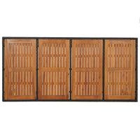 Thumbnail for Gartentisch mit Holzplatte Schwarz 190x90x75 cm Poly Rattan