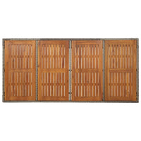 Thumbnail for Gartentisch mit Holzplatte Grau 190x90x75 cm Poly Rattan