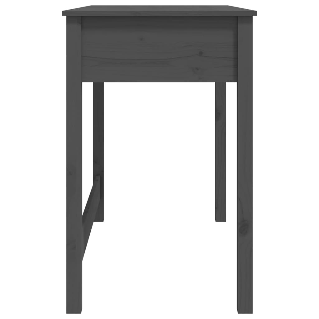 Schreibtisch mit Schubladen Grau 100x50x78 cm Massivholz Kiefer