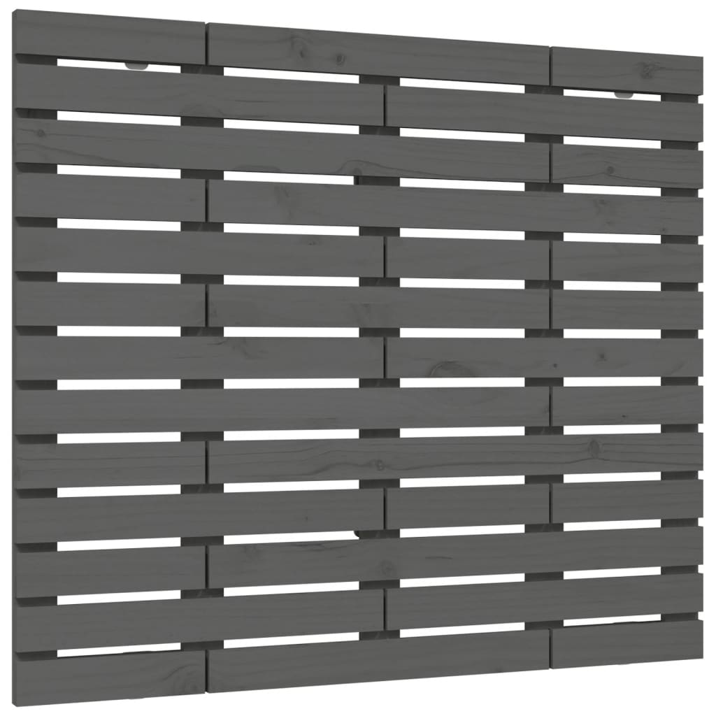 Wand-Kopfteil Grau 96x3x91,5 cm Massivholz Kiefer