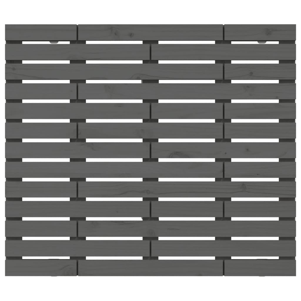 Wand-Kopfteil Grau 96x3x91,5 cm Massivholz Kiefer