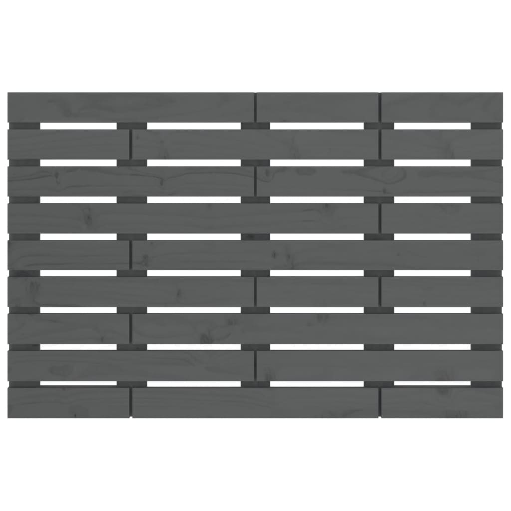 Wand-Kopfteil Grau 81x3x63 cm Massivholz Kiefer