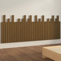 Thumbnail for Wand-Kopfteil Honigbraun 204x3x80 cm Massivholz Kiefer