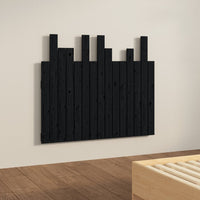 Thumbnail for Wand-Kopfteil Schwarz 95,5x3x80 cm Massivholz Kiefer