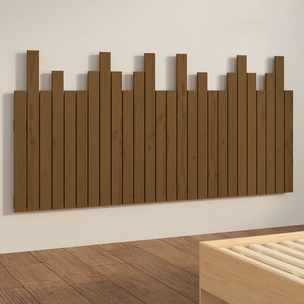 Wand-Kopfteil Honigbraun 166x3x80 cm Massivholz Kiefer
