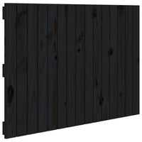 Thumbnail for Wand-Kopfteil Schwarz 95,5x3x60 cm Massivholz Kiefer