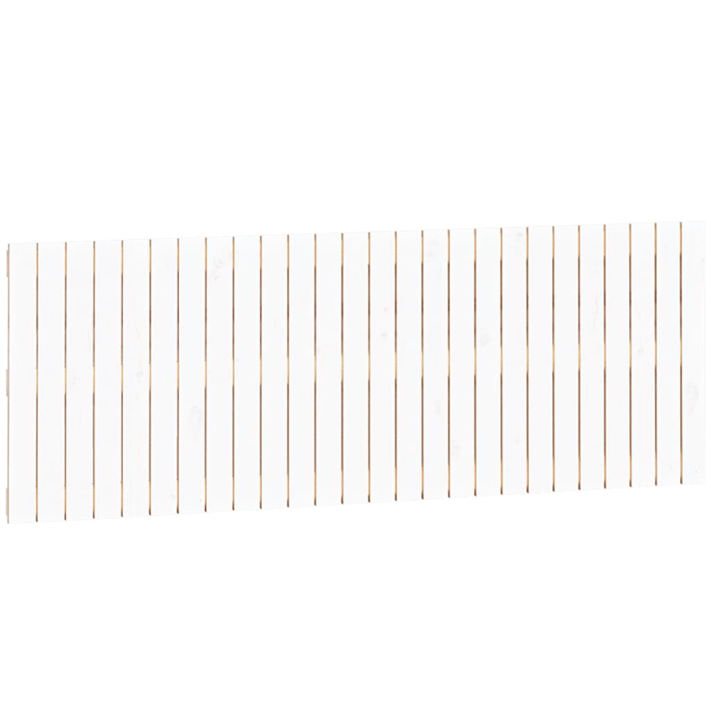 Wand-Kopfteil Weiß 166x3x60 cm Massivholz Kiefer