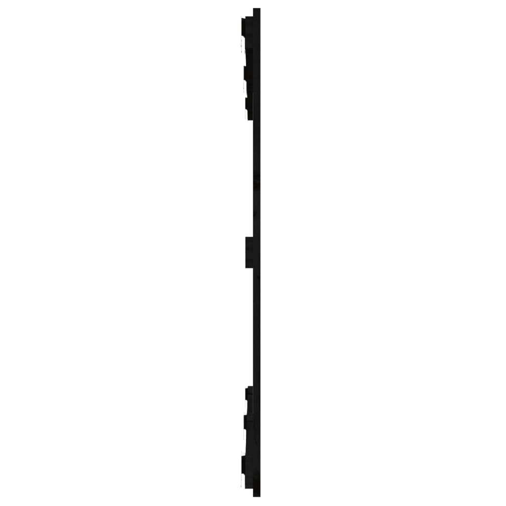 Wand-Kopfteil Schwarz 127,5x3x90 cm Massivholz Kiefer
