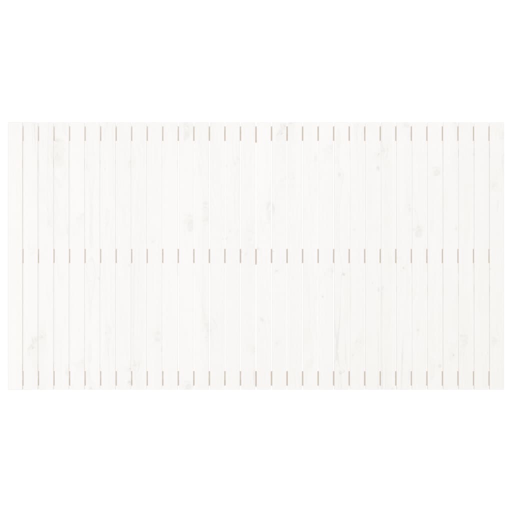 Wand-Kopfteil Weiß 204x3x110 cm Massivholz Kiefer