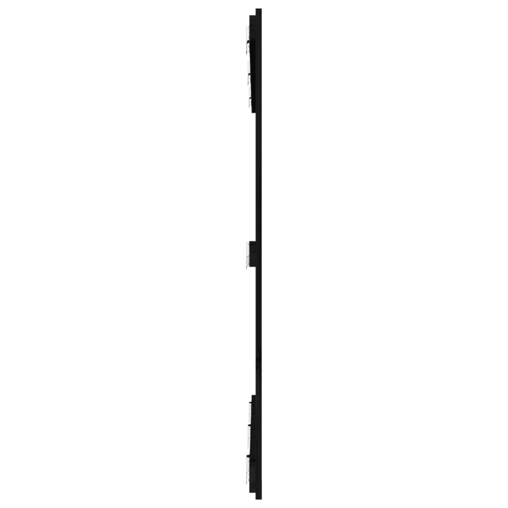 Wand-Kopfteil Schwarz 146,5x3x110 cm Massivholz Kiefer