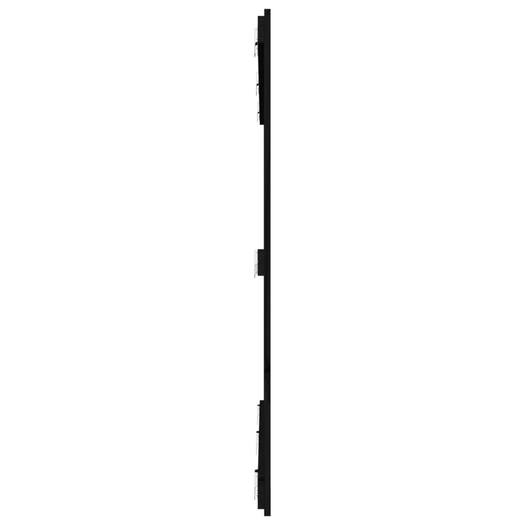 Wand-Kopfteil Schwarz 166x3x110 cm Massivholz Kiefer