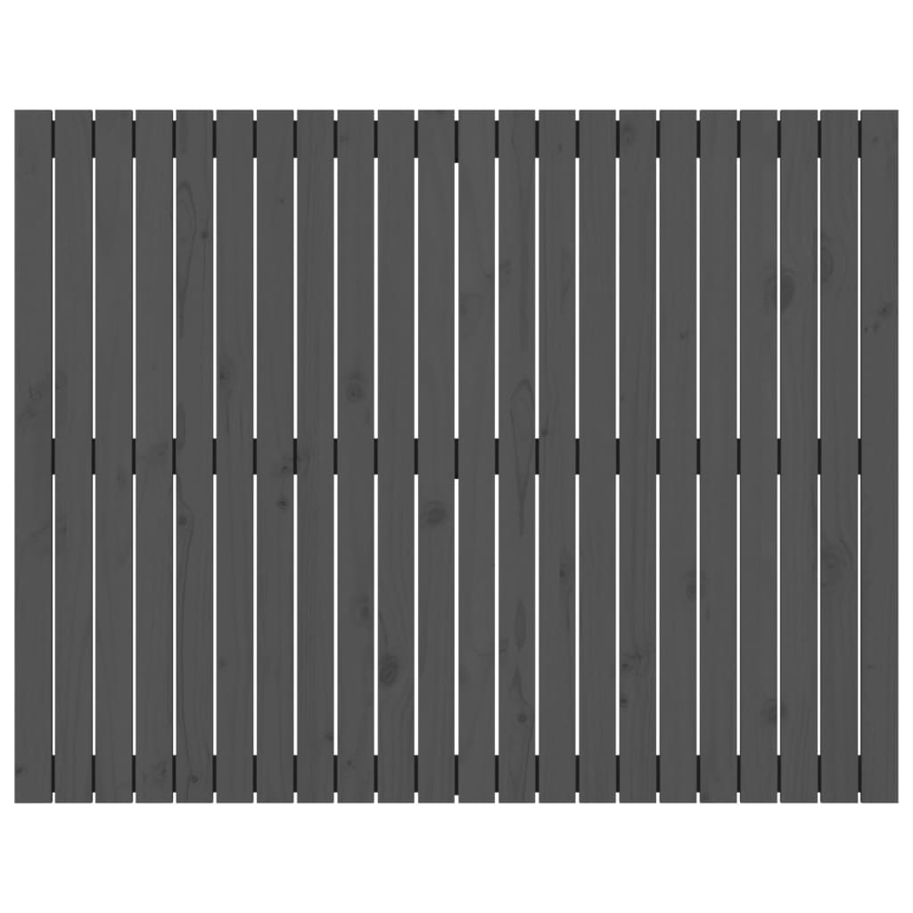 Wand-Kopfteil Grau 140x3x110 cm Massivholz Kiefer