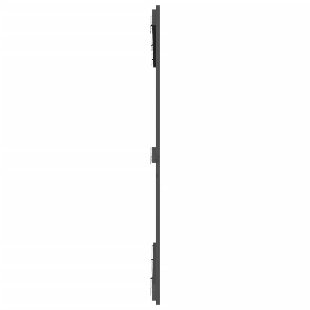 Wand-Kopfteil Grau 140x3x110 cm Massivholz Kiefer