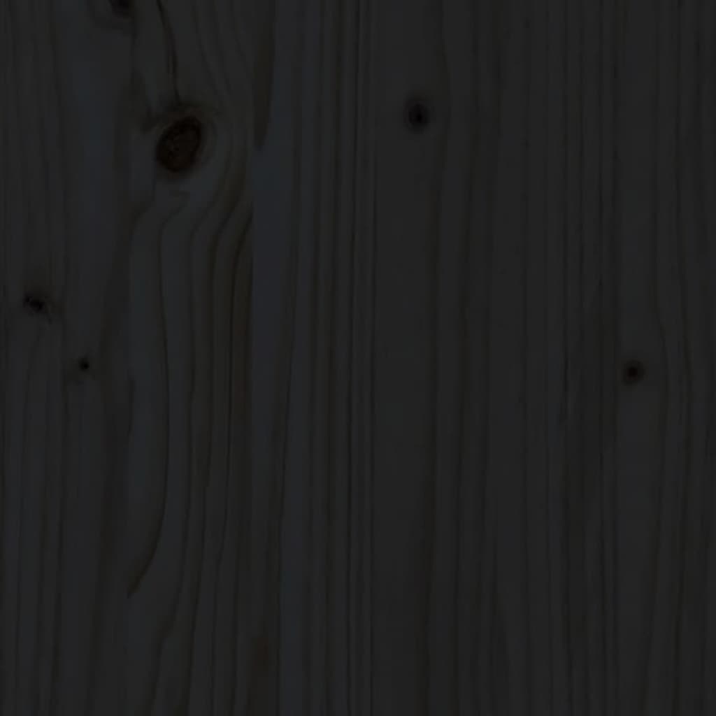 Kleiderschrank Schwarz 100x45,5x150 cm Massivholz Kiefer