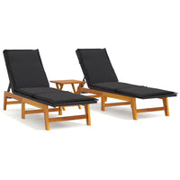 Thumbnail for 3-tlg. Garten-Lounge-Set Poly Rattan & Massivholz Akazie