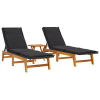 Thumbnail for 3-tlg. Garten-Lounge-Set Poly Rattan & Massivholz Akazie