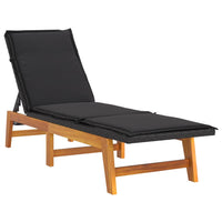 Thumbnail for 3-tlg. Garten-Lounge-Set Poly Rattan & Massivholz Akazie