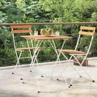 Thumbnail for Bistrotisch Klappbar 55x54x71 cm Massivholz Akazie und Stahl