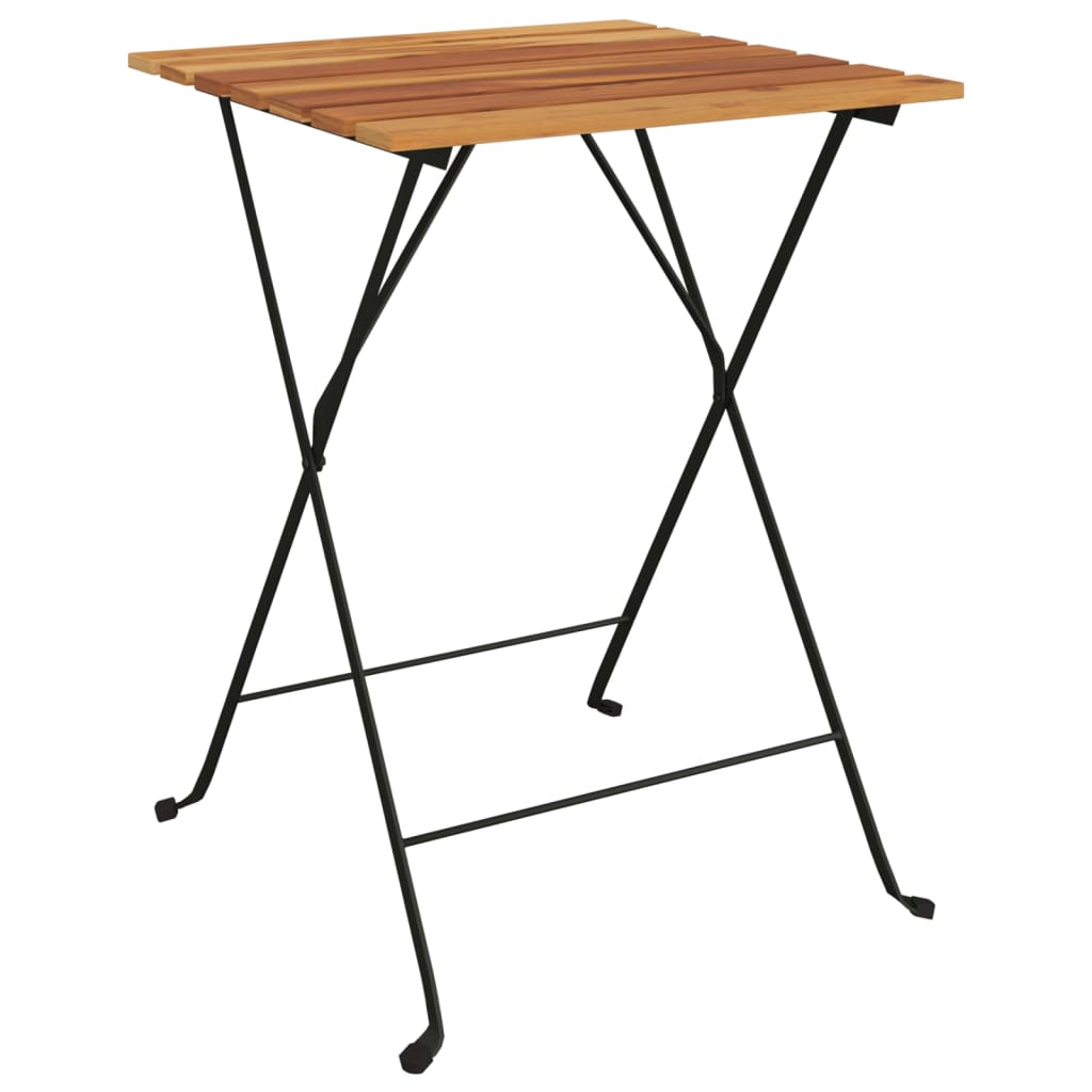 3-tlg. Bitro-Set Klappbar Massivholz Teak und Stahl