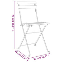Thumbnail for 3-tlg. Bitro-Set Klappbar Massivholz Teak und Stahl